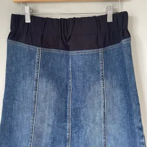 GAP Maternity Vtg. Denim Skirt Knee Length Cotton Blue Cottagecore Size XXS thumbnail 5