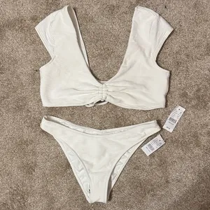 Pacsun LA Hearts White Ribbed Bikini thumbnail 2
