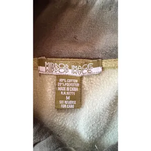 Mirror Image Sage Green Zip Jacket Cozy Cotton Blend Lounge Size M thumbnail 2