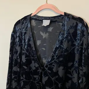 Rabbit Rabbit Designs Vintage Black Burnout Velvet Floral Jacket 20 Whimsigoth thumbnail 2