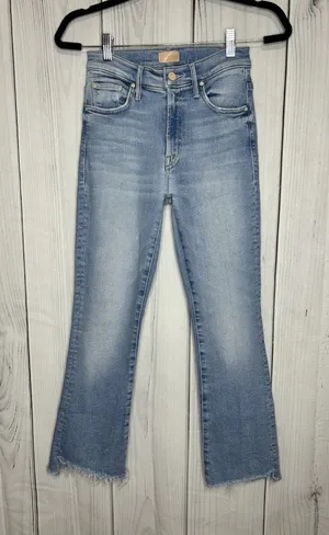 MOTHER Insider Crop Step Fray Limited Edition Mid Rise Jeans Sz 24x26 thumbnail 1