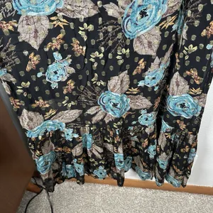 Natural Life The Alice Floral‎ Metallic Maxi Dress Womens XS Sleeveless Tiered thumbnail 4