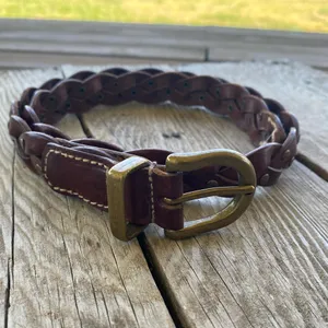 NY&Co Braided Leather Belt Brown thumbnail 2