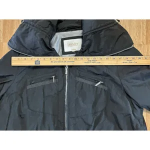 Laundry By Shelli Segal Jacket Black Lightweight Raincoat Pockets See Note Size thumbnail 7