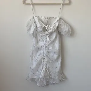 For Love & Lemons X REVOLVE Sand Dollar Mini Dress in White Size: XS thumbnail 3