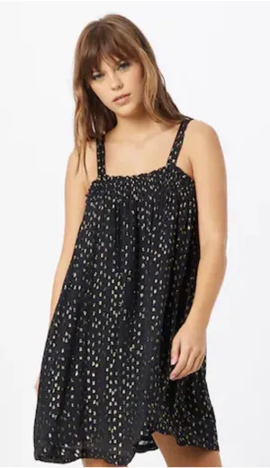 Nasty Gal Black Mini Dress with Gold Dot Print thumbnail 1