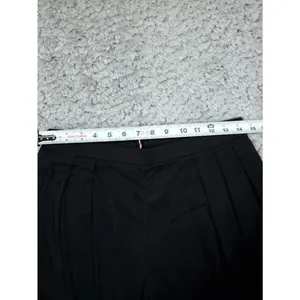 OGL Sandwashed Mid Rise Pleated Wide Leg Palazzo Pants Black Pockets Size Medium thumbnail 4