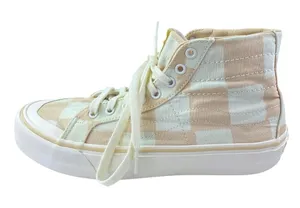 Vans SK8-Hi 138 Decon Women's Pink Check Lace Up High Top Sneakers Shoes Size 10 thumbnail 1