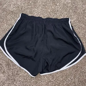 Nike Dri-FIT Women's Black/White Trim Running Shorts Drawstring Size Large thumbnail 5