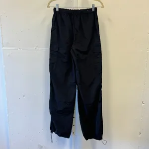 Love Tree Nylon Parachute Cargo Utility Pants Streetwear Gorpcore Small Black thumbnail 2