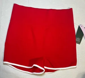 NWT Wild Fable High Rise Seamless Slim Biker Running Red Hot Shorts Size M thumbnail 2