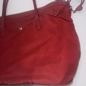 JPK Paris 75 Designer‎ Minimalist Canvas Carry Travel Red Crimson Tote Bag Purse thumbnail 10