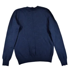 Theory Jaidyn OP Reverie Navy Blue Textured Knit Crew Neck Sweater Small H018712 thumbnail 2