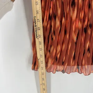 Nine West Camisole Top‎ Womens S Orange Abstract Pleated Smocked Spaghetti Strap thumbnail 11