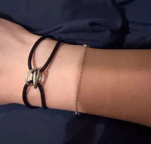 Cartier Trinity Black Cord Bracelet thumbnail 1