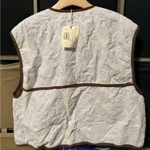 FREE PEOPLE Kacie Reversible Quilted Liner Vest in Lavender Brown Size Small thumbnail 5