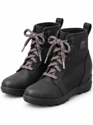 SOREL Evie II NW Lace Waterproof Wedge Boots Black Women’s 7.5 NL5024-010 thumbnail 2