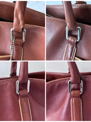 Vintage Coach Hamptons Leather Tote Bag 7515 Chestnut Brown Business Carryall thumbnail 10