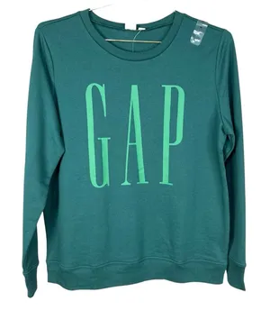 GAP Logo Crewneck Sweatshirt Green Women’s Size Medium NWT thumbnail 1