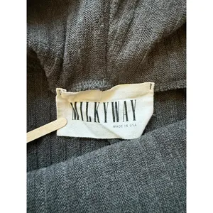 Milky Way Cold Shoulder Dress Ribbed Knit‎ Turtleneck Gray Dress thumbnail 2