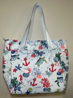 New Vera Bradley Lighten Up Sea Turtles Large Insulated Cooler Beach Bag Picnic thumbnail 1