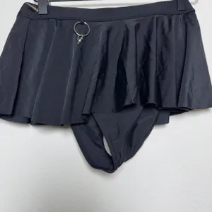 Dolls Kill x Widow Women Skirt Large Black Spiked Studded O-Ring Skater Skirt thumbnail 7