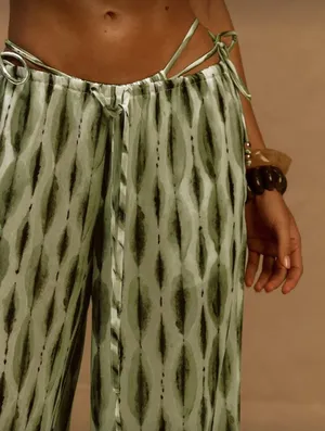 Wide leg pants Green Size XS thumbnail 3