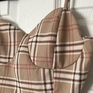 Timing Plaid Bustier Cropped Cami Top - Size M thumbnail 2