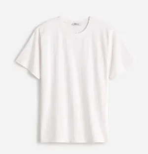 NWT Madewell Women's Cotton Relaxed Oversized Tee White Sz M small hole thumbnail 4