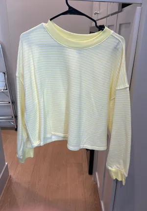 Wild Fable Yellow striped sweatshirt thumbnail 1