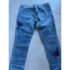 True Religion Jeans‎ Womens Sz 32 Cameron Slim Boyfriend Blue Embroidered Y2K thumbnail 5
