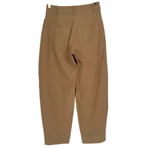Lululemon Womens City Sleek Mid-Rise Barrel-Leg Pants Tan LW5FF8S Size 24 Preppy thumbnail 6