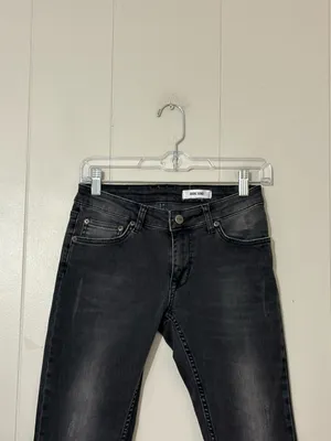 Anine Bing Low Rise Skinny Jeans Faded Black Size 24 thumbnail 2