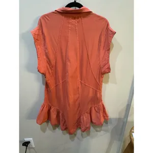 Anthropologie Daily Practice Mini Dress Orange Tango Cotton Size Medium thumbnail 4