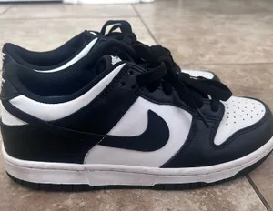 Nike Dunk Low Panda sneakers in black & white, size US 6.5Y #dunks #panda thumbnail 1