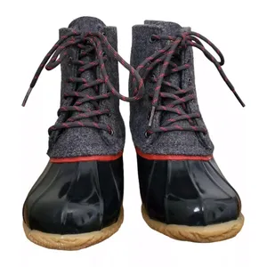 GH Bass & Co Harlequin Duck Boots Womens 6 Gray Wool Lace Up Ankle Rain Outdoor thumbnail 8