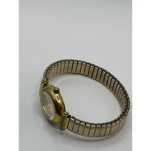EXPRESS Timeless Gold Tone Oval Face Expandable Bracelet Quartz‎ Watch Japan Movement thumbnail 9