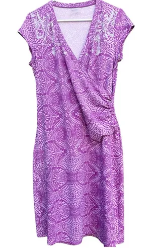 NWOT Athleta Nectar Faux Wrap Dress Purple Size Large thumbnail 1