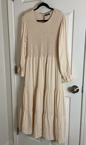 Women's Casual Long Sleeve Smocked Dress size X-Large thumbnail 2