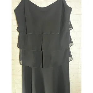 Vintage JOSEPH‎ RIBKOFF Black Tiered Chiffon Dress Y2K 90s Minimalist Formal 10 thumbnail 2