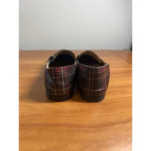 Patricia Nash Fia Loafers Leather Red Tartan Plaid Print Metal Horsebit Detail 7 thumbnail 4
