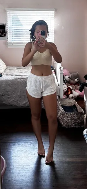 Beige Bralette and White Lace-Trim Sleep Shorts Set thumbnail 1