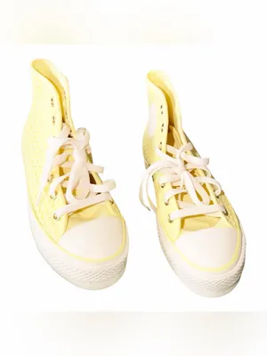 NEW Converse Wmns Chuck Taylor All Star Lift Platform Knit High 'Lemon Slushy' thumbnail 9