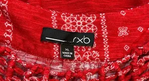 Red Sleeveless Women's Top Size XL thumbnail 2
