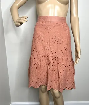 Ultra Pink Eyelet Embroidered Ruffle Skirt thumbnail 1