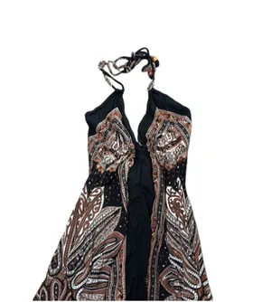 Paisley Boho Asymmetrical Maxi Dress thumbnail 3