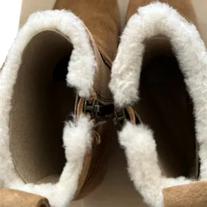 NIB MADEWELL The Marceline Clog Boot in Shearling Toffee Size 5.5 thumbnail 6