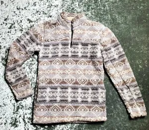Cabin Fever by Ramatex‎ Sherpa Pullover Brown thumbnail 1
