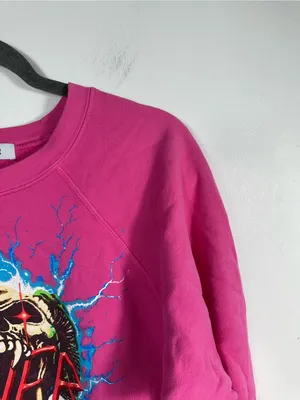 Daydreamer Slayer‎ Electrified Sweatshirt Womens S Pink Skull Graphic Band thumbnail 6