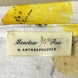 ANTHROPOLOGIE Vintage Flowers & Lemons T-Shirt by MEADOW RUE ~ Women's LARGE thumbnail 4